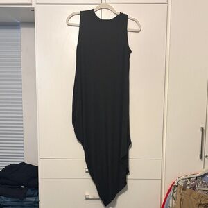 Hatch asymmetrical fitted dress charcoal size 1